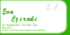 eva cziraki business card